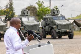 File image of CS Kindiki commissioning modern security equipment.